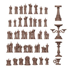CANDLES - BASING BITS 73 pieces  2