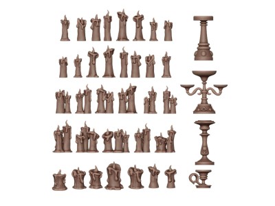 CANDLES - BASING BITS 73 pieces 