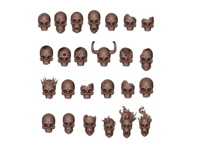 SKULLS - BASING BITS 72 pieces 
