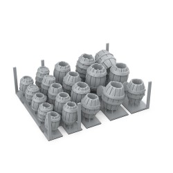 WOOD BARRELS - BASING BITS 32 pieces 