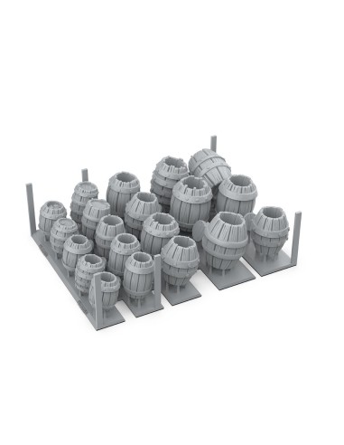 WOOD BARRELS - BASING BITS 32 pieces 
