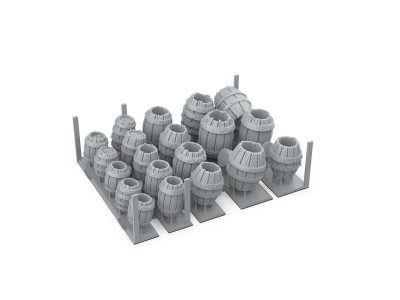 WOOD BARRELS - BASING BITS 32 pieces 