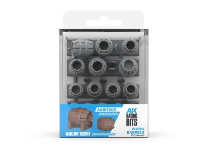 WOOD BARRELS - BASING BITS 32 pieces 