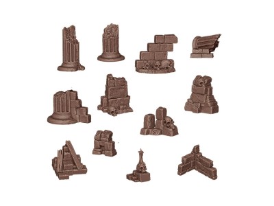 VILLAGE RUINS - BASING BITS 12 pieces 
