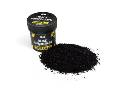 BLACK RUBBER GRAVEL 0,8-2MM 