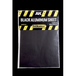 BLACK ALUMINIUM SHEET 150UM 200x250mm 