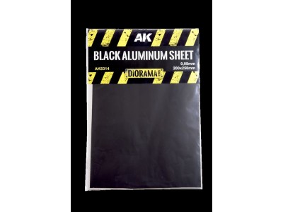 BLACK ALUMINIUM SHEET 150UM 200x250mm 