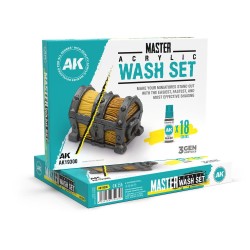 MASTER ACRYLIC WASH SET FULL RANGE 18 COLORS 