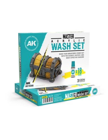 MASTER ACRYLIC WASH SET FULL RANGE 18 COLORS 
