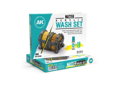 MASTER ACRYLIC WASH SET FULL RANGE 18 COLORS 