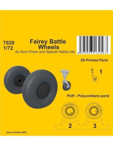 Fairey Battle Wheels for Azur-Frrom and Special Hobby kits 