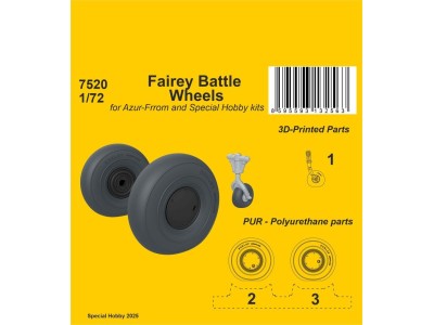 Fairey Battle Wheels for Azur-Frrom and Special Hobby kits 