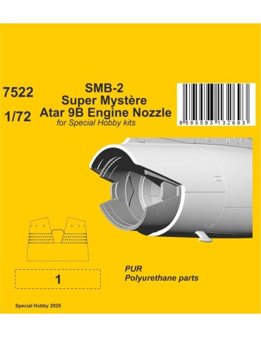 SMB-2 Super Mystère Atar 9B Engine Nozzle for Special Hobby kit 