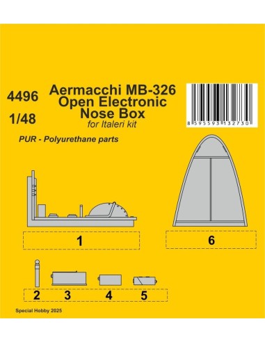 Aermacchi MB-326 Open Electronic Nose Box for Italeri kits 