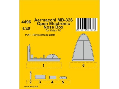 Aermacchi MB-326 Open Electronic Nose Box for Italeri kits 