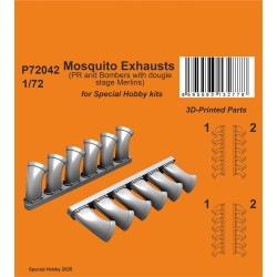 Mosquito Exhausts (PR and Bombers with two stage Merlins) 