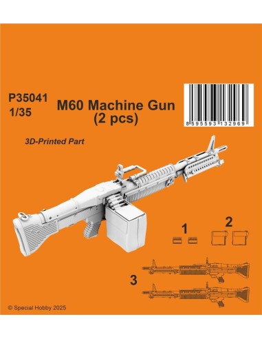 M60 Machine Gun 1/35 (2 pcs) 