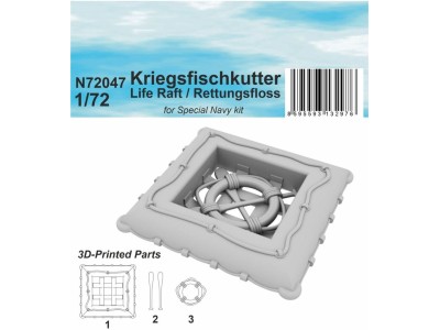 Kriegsfischkutter Life Raft / Rettungsfloss 