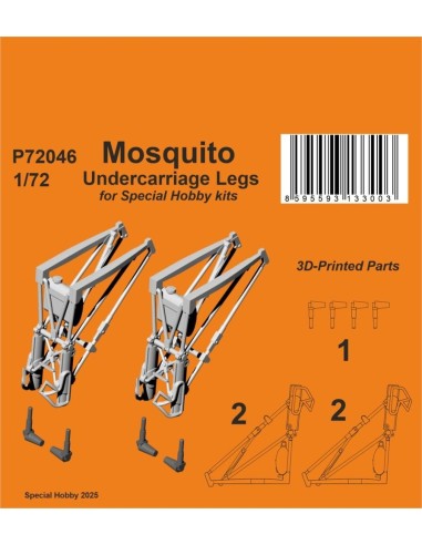 Mosquito Undercarriage Legs for Special Hobby 