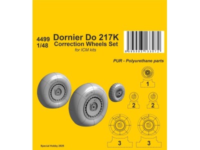 Dornier Do 217 Wheels Correction Set for ICM 