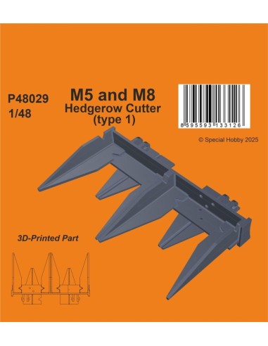 M5 and M8 Hedgerow Cutter (type 1) for Tamiya 