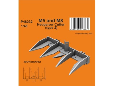 M5 and M8 Hedgerow Cutter (type 2) for Tamiya 