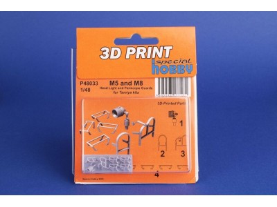 M5 and M8 Head Light and Periscope Guards for Tamiya 