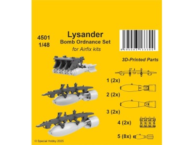 Lysander Bomb Ordnance Set for Airfix 