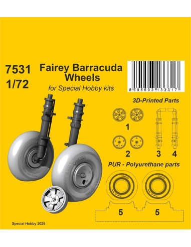 Fairey Barracuda Wheels for Special Hobby 