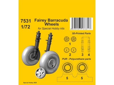 Fairey Barracuda Wheels for Special Hobby 
