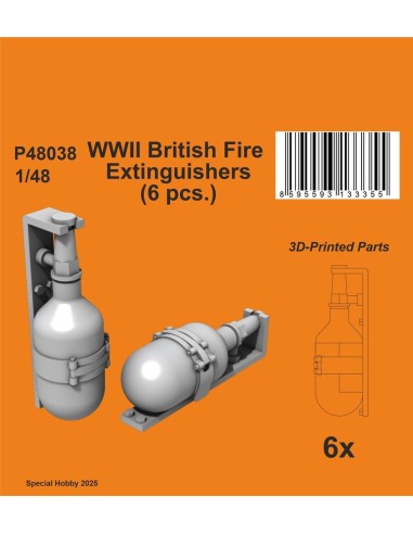 WWII British Fire Extinguishers (6 pcs.) 