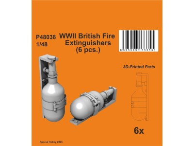 WWII British Fire Extinguishers (6 pcs.) 