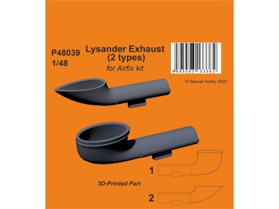 Lysander Exhaust (2 types) for Airfix 