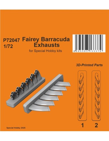 Fairey Barracuda Exhausts for Special Hobby 