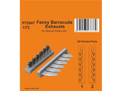 Fairey Barracuda Exhausts for Special Hobby 