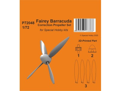 Fairey Barracuda Correction Propeller Set for Special Hobby 