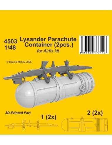 Lysander Parachute Container for Airfix 