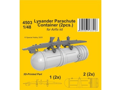 Lysander Parachute Container for Airfix 