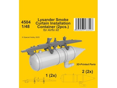 Lysander Smoke Curtain Installation Container for Airfix 