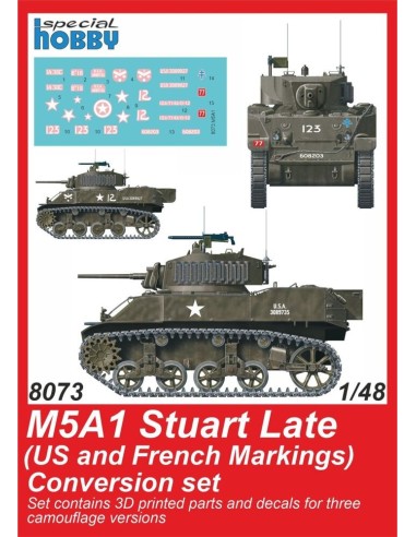 M5A1 Stuart Late (US Army) Conversion set for Tamiya 