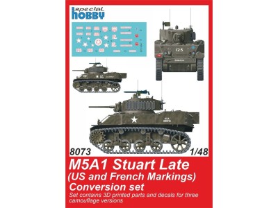 M5A1 Stuart Late (US Army) Conversion set for Tamiya 