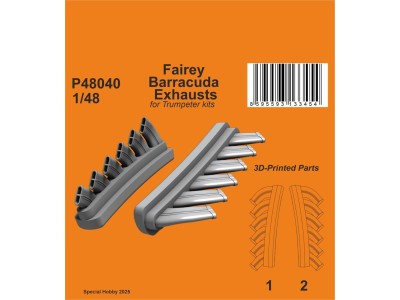 Fairey Barracuda Exhausts for Trumpeter 