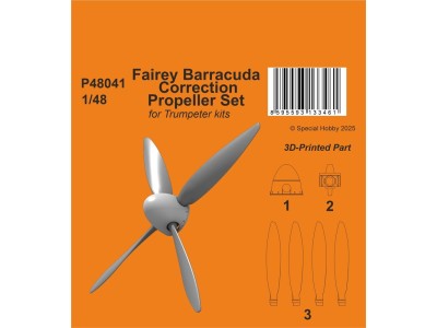 Fairey Barracuda Correction Propeller Set for Trumpeter 