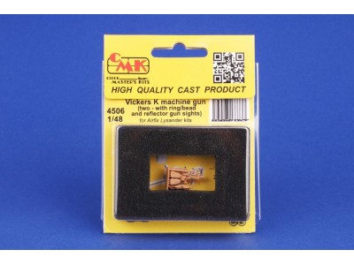 Vickers K machine gun (two - with ring/bead and reflector gun sights) for Airfix 