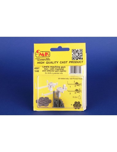Lewis machine gun (two - with ring/bead and reflector gun sights) for Airfix 