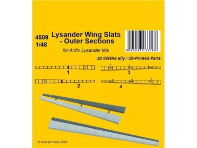 Lysander Wing Slats - Outer Sections for Airfix 