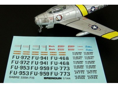 F-86F SABRE 335th FIS decal 