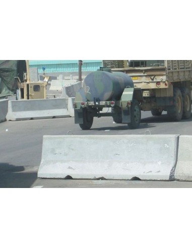 Modern concrete road barriers 
