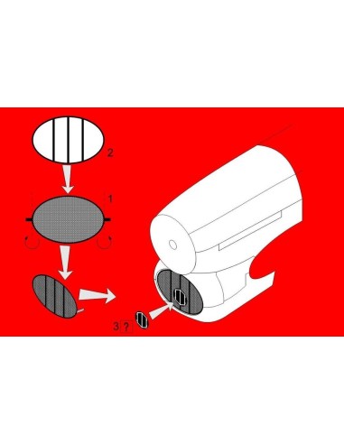 Typhoon air intake mesh (Airfix) 