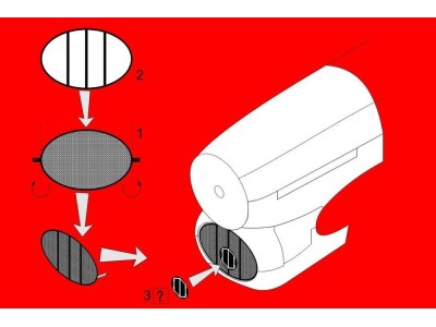 Typhoon air intake mesh (Airfix) 